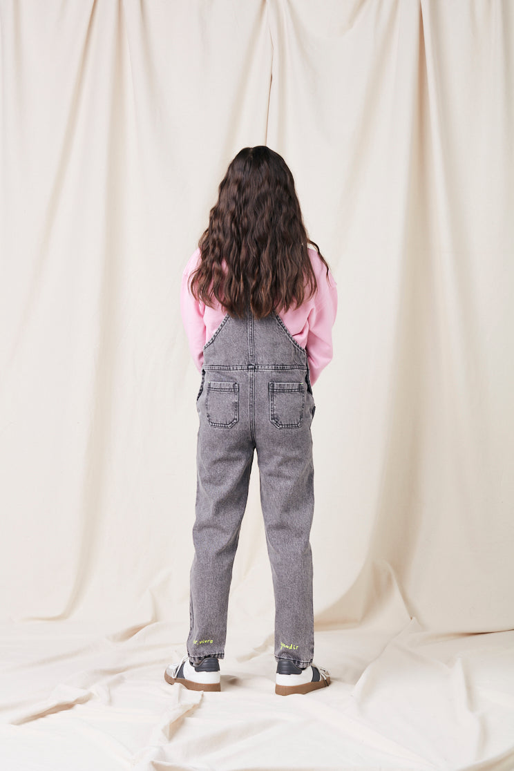 Salopette Fille Denim Gris - Gobi